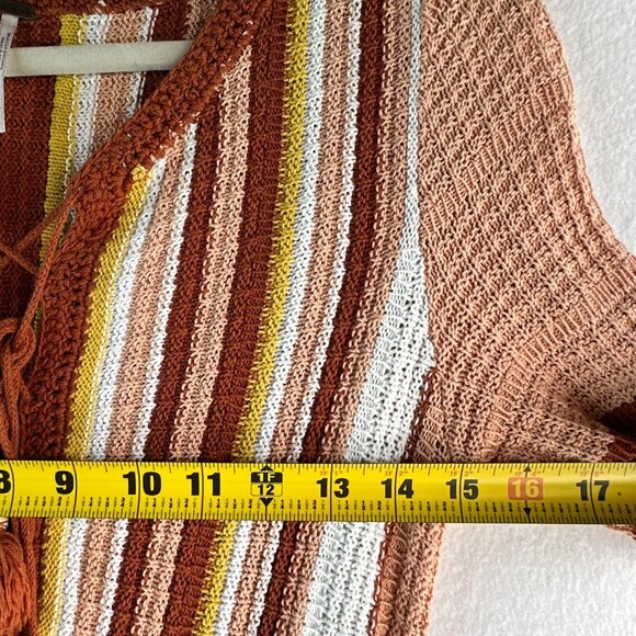 ❌SOLD❌ Free People Sunset Lollipop Womens Size Small Orange Brown Striped Boho - Picture 8 of 12